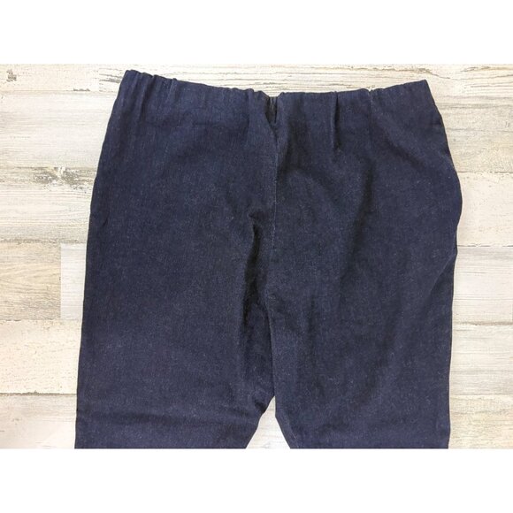 Ann Mashburn Faye Flare Cropped Pants Womens L Indigo Stretch Denim Jeans NWT - Picture 10 of 14